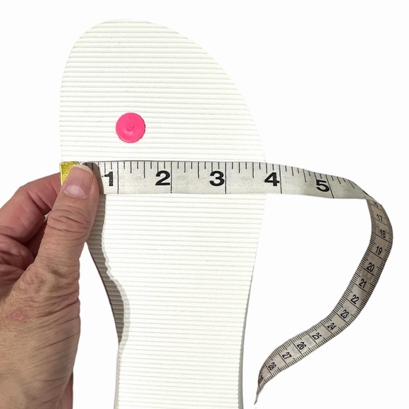 Victoria Secret Flip Flops Sandals Lg 8/9 Striped Pink New - Picture 10 of 10